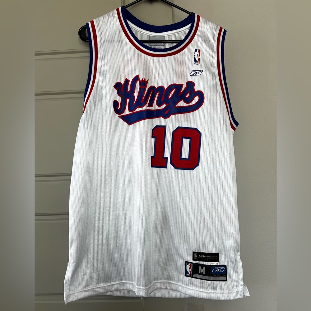 Mike Bibby #10 Sacramento Kings White Vintage Jersey